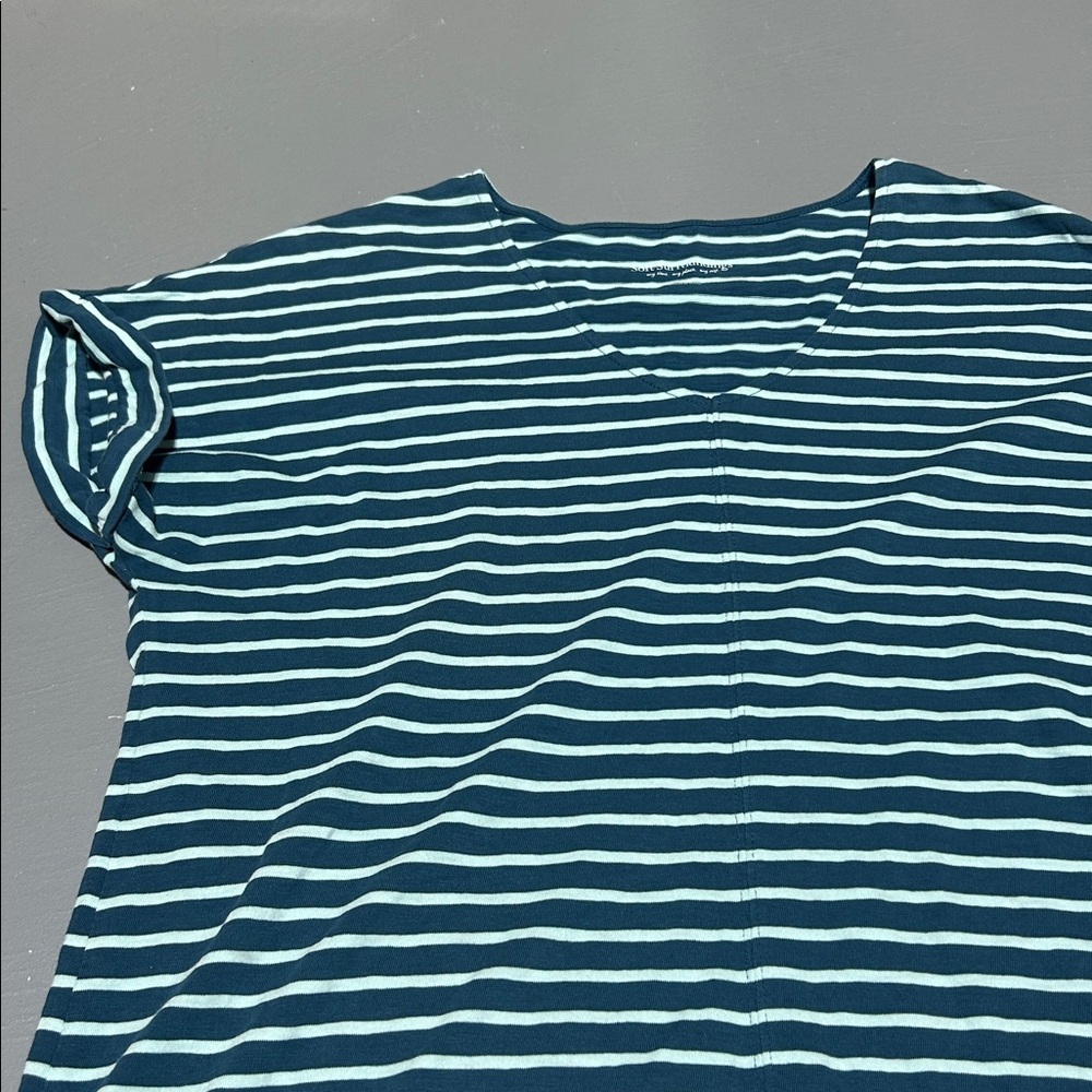Soft Surroundings Blue Striped Essential Premium Shirt (Women’s Large) - Picture 4 of 7